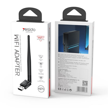 Adattatore Wireless Yesido WP11, 150Mbps, Nero
