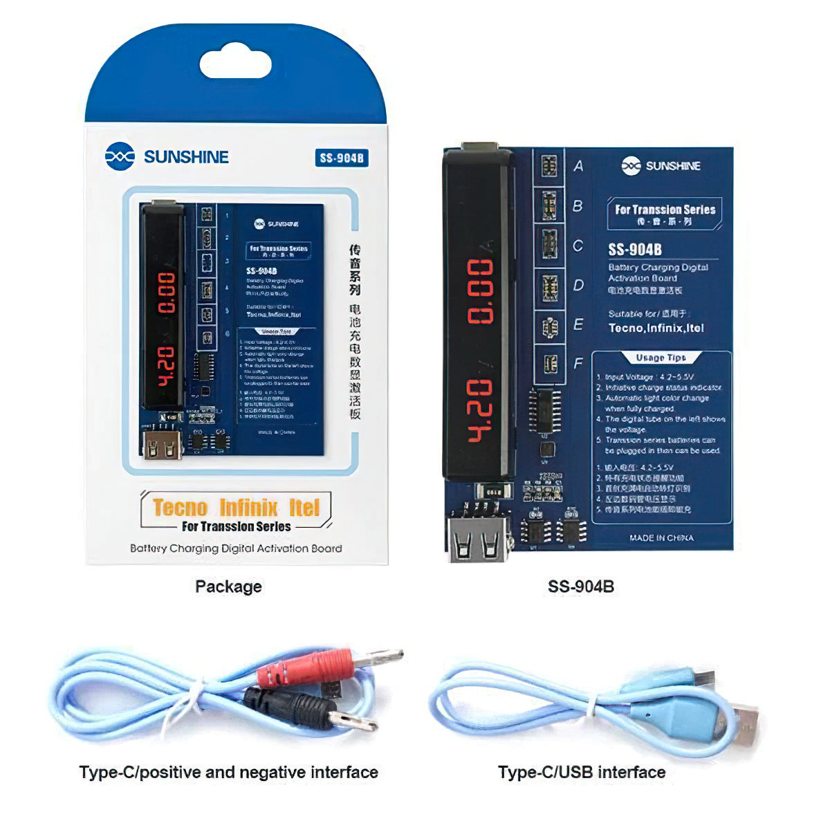 Alimentatore Piastra Sunshine SS-904B per TECNO / Infinix / Itel Series, 2in1