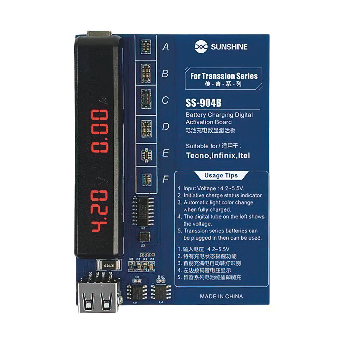 Alimentatore Piastra Sunshine SS-904B per TECNO / Infinix / Itel Series, 2in1