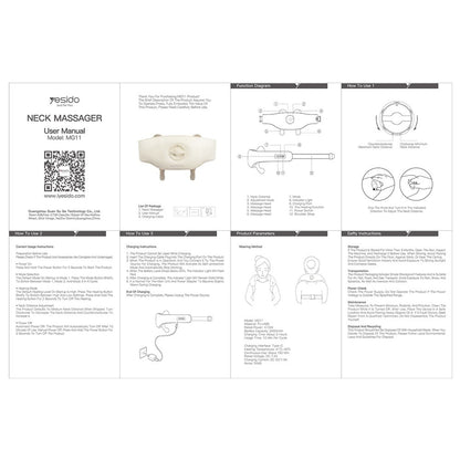 Apparecchio per Massaggio Cervicale Yesido MG11, Beige