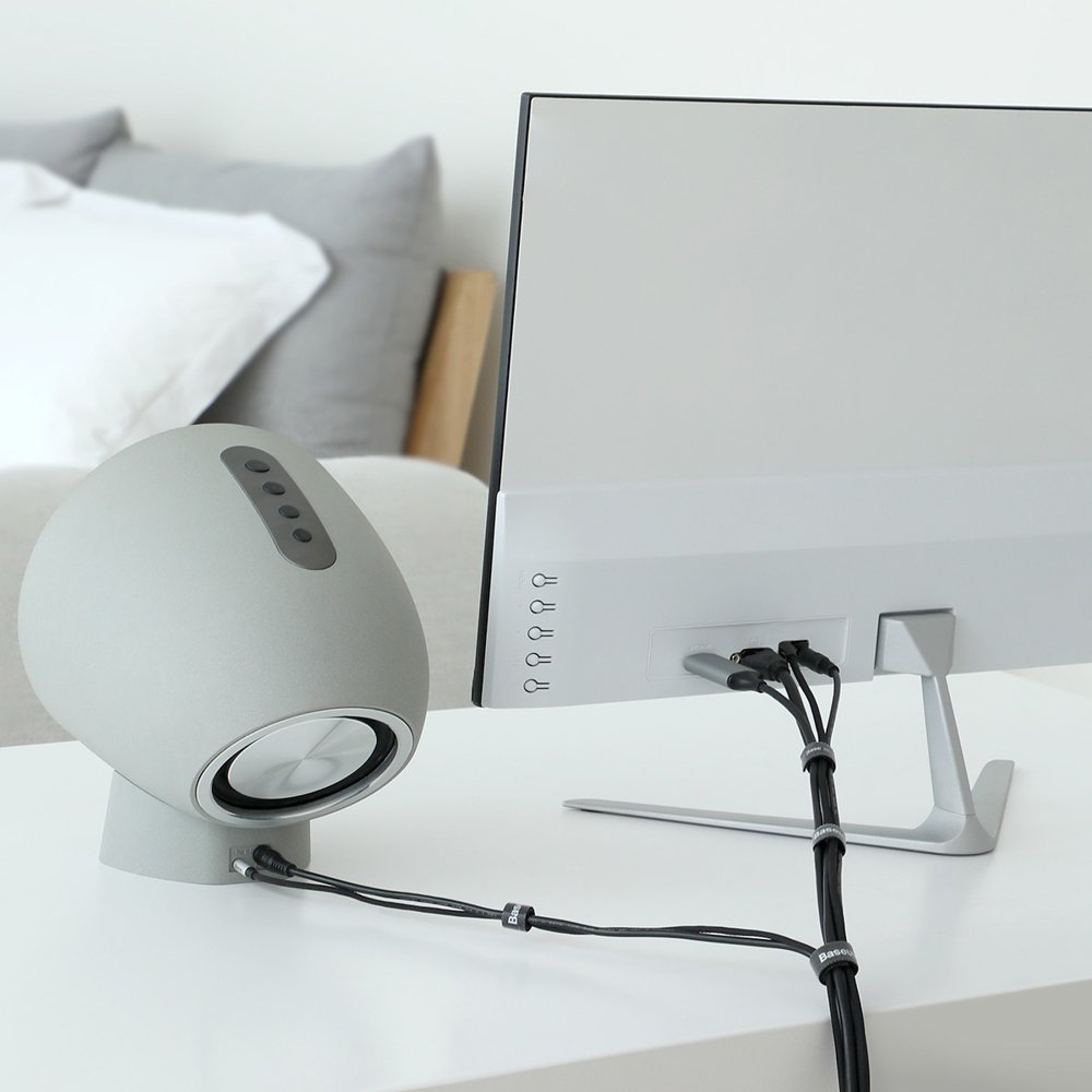 Organizzatore Cavi Baseus Circle, Velcro, 3m, Nero ACMGT-F01