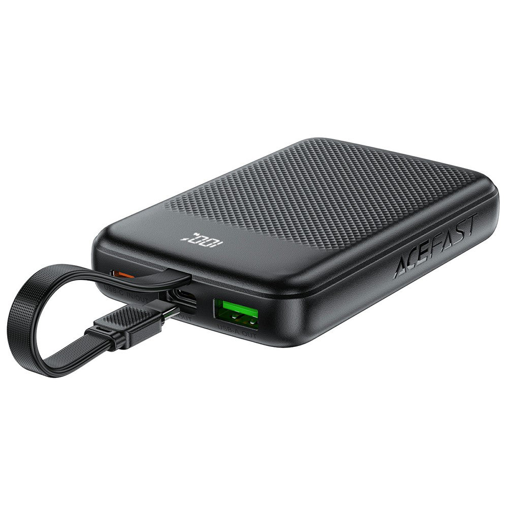 Batteria Esterna Acefast M13, 10000mAh, 22.5W, QC + PD, 1 x USB-A - 2 x USB-C, Nera
