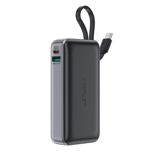 Batteria Esterna Acefast M7, 10000mAh, 30W, QC + PD, 1 x USB-A - 2 x USB-C, Nera