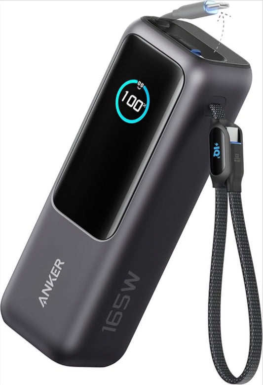 Batteria Esterna Anker, 25000mAh, 165W, QC + PD, 1 x USB-A - 3 x USB-C, Grigio, Ricondizionata A1695H11