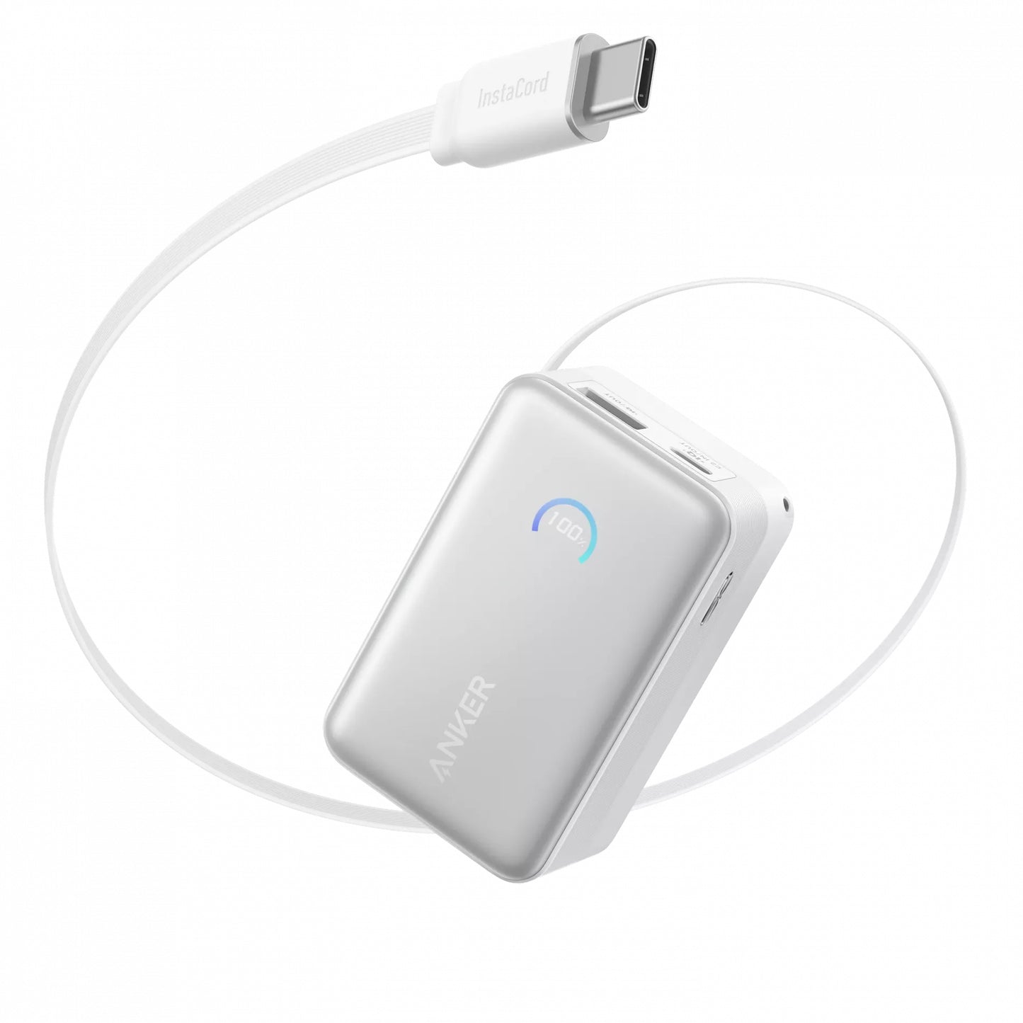 Batteria Esterna Anker Nano, 10000mAh, 45W, QC + PD, 1 x USB-A - 1 x USB-C, Bianca A1638H21
