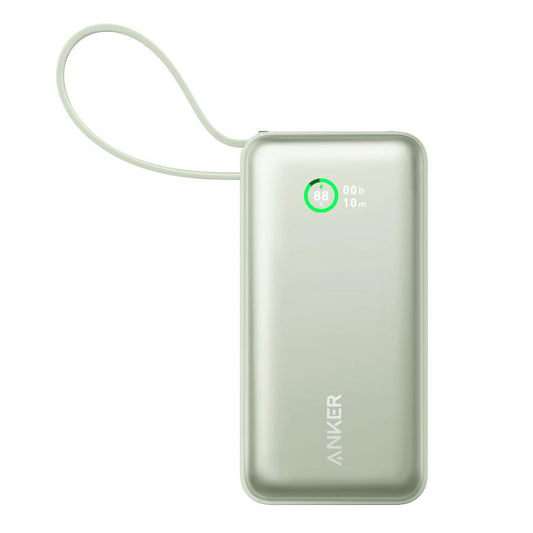 Batteria esterna Anker Nano, 10000mAh, 30W, QC + PD, 1 x USB-A - 2 x USB-C, verde A1259G61