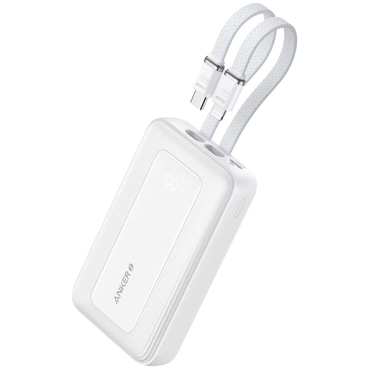 Batteria Esterna Anker PowerCore, 20000mAh, 30W, QC + PD, 1 x Lightning - 1 x USB-A - 2 x USB-C, Bianca A1681H21