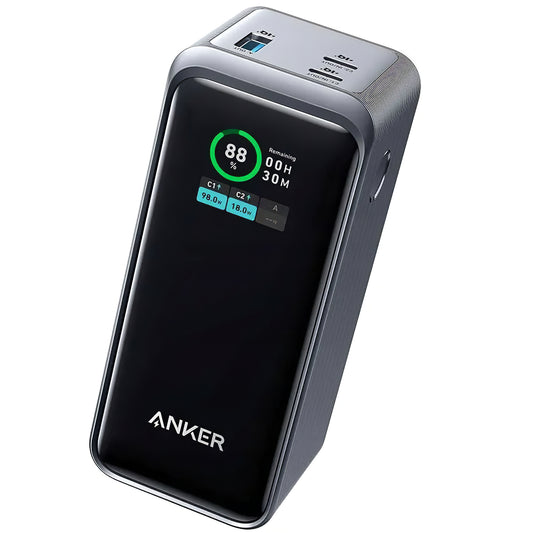 Batteria Esterna Anker Prime, 20000mAh, 200W, QC + PD, 1 x USB-A - 2 x USB-C, Nera, Resigillata A1336011