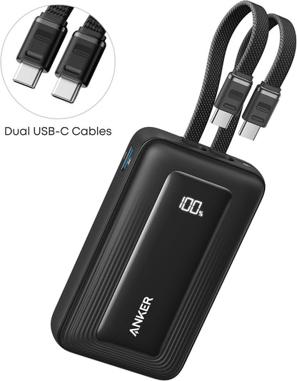 Batteria Esterna Anker Zolo, 10000mAh, 35W, QC + PD, 1 x USB-A - 2 x USB-C, Nera A1680H12