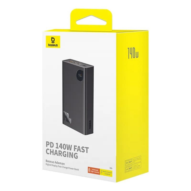 Batteria Esterna Baseus Adaman, 24000mAh, 140W, QC + PD, 1 x USB-C - 2 x USB-A, Nera P10021508113-00