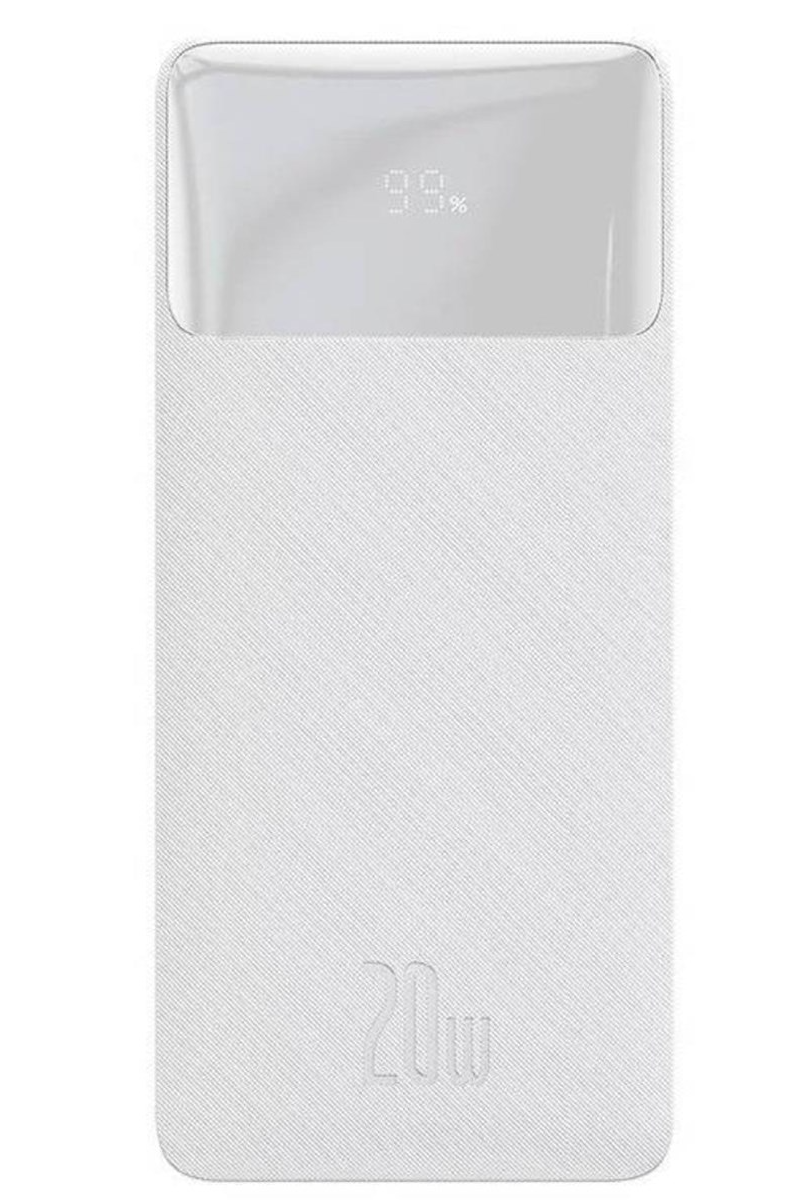 Batteria Esterna Baseus Bipow, 10000mAh, 20W, QC + PD, 1 x USB-C - 2 x USB-A, Bianca PPBD050502