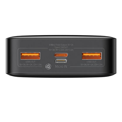 Batteria Esterna Baseus Bipow, 20000mAh, 20W, QC + PD, 1 x USB-C - 2 x USB-A, Nera PPBD050501