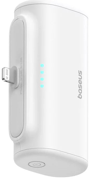 Batteria Esterna Baseus Compact, 5000mAh, 20W, PD, 1 x Lightning - 1 x USB-C, Bianca P10068307213-00