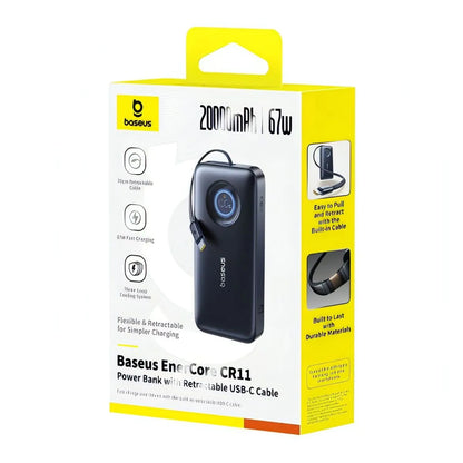 Batteria Esterna Baseus EnerCore CR11, 20000mAh, 67W, PD, 2 x USB-C, Nera E0027H00