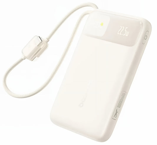 Batteria Esterna Baseus EnerFill FC11, 10000mAh, 22.5W, QC + PD, 1 x USB-A - 3 x USB-C, Beige E0030401
