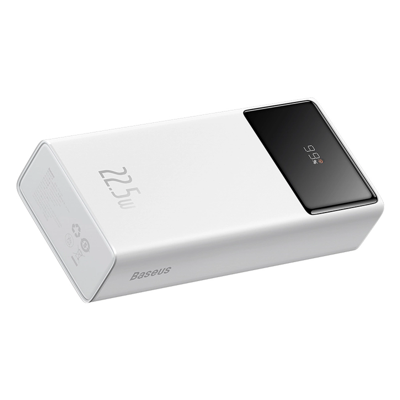 Batteria Esterna Baseus EnerFill FP41, 30000mAh, 22.5W, QC + PD, 1 x USB-C - 2 x USB-A, Bianca