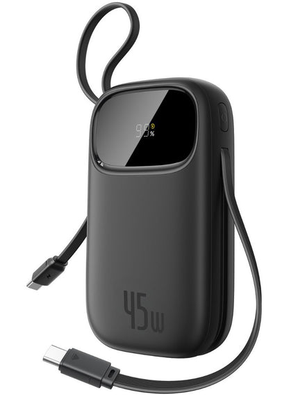 Batteria Esterna Baseus EnerFill FC31 Qpow 3, 10000mAh, 45W, QC + PD, 1 x USB-A - 3 x USB-C, Nera P10082102123-00