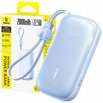 Batteria Esterna Baseus EnerFill FC21 Qpow 3 Ultra, 10000mAh, 45W, QC + PD, 1 x USB-A - 1 x USB-C, Blu E0027Q03