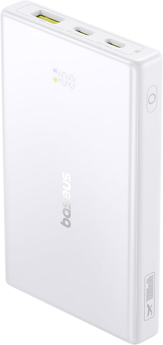 Baseus PicoGo External Battery, 10000mAh, 20W, QC + PD, 1 x USB-A - 2 x USB-C, White P10076801213-00