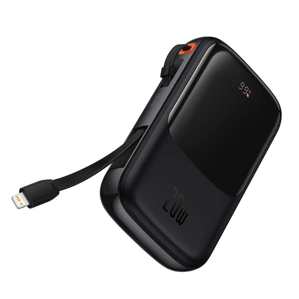 Batteria Esterna Baseus Qpow Pro, 20000mAh, 20W, QC + PD, 1 x Lightning - 1 x USB-A - 1 x USB-C, Nera PPQD040001