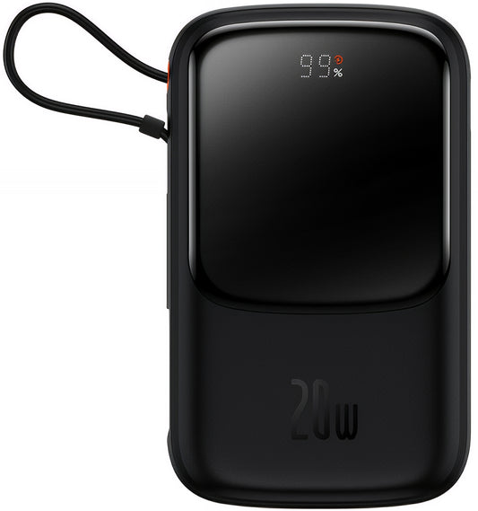 Batteria Esterna Baseus Qpow Pro, 20000mAh, 20W, QC + PD, 1 x Lightning - 1 x USB-A - 1 x USB-C, Nera PPQD060201