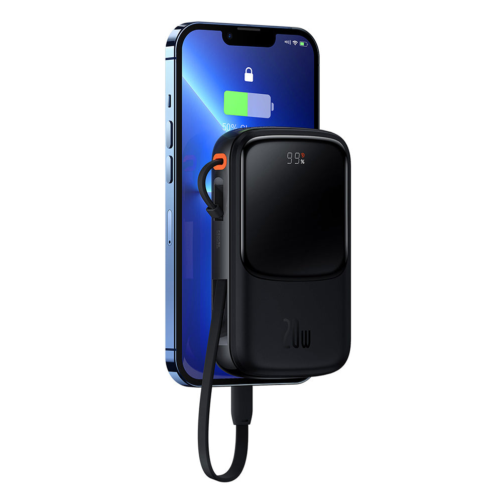 Batteria Esterna Baseus Qpow Pro, 20000mAh, 20W, QC + PD, 1 x Lightning - 1 x USB-A - 1 x USB-C, Nera PPQD040001