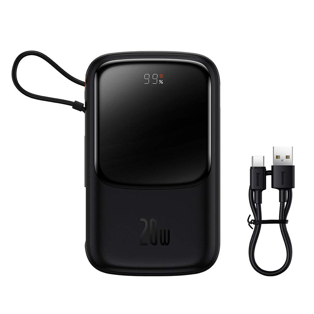 Batteria Esterna Baseus Qpow Pro, 20000mAh, 20W, QC + PD, 1 x Lightning - 1 x USB-A - 1 x USB-C, Nera PPQD040001