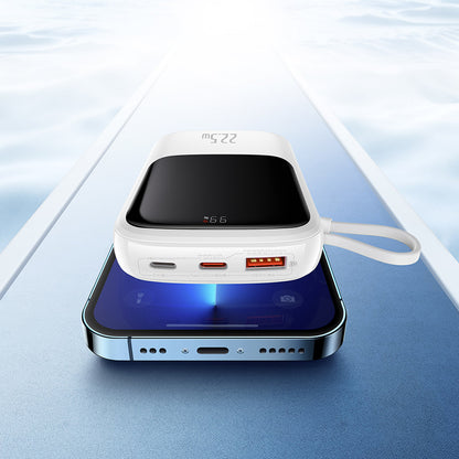 Batteria Esterna Baseus Qpow Pro, 10000mAh, 22.5W, QC + PD, 1 x USB-A - 2 x USB-C, Bianca PPQD020102