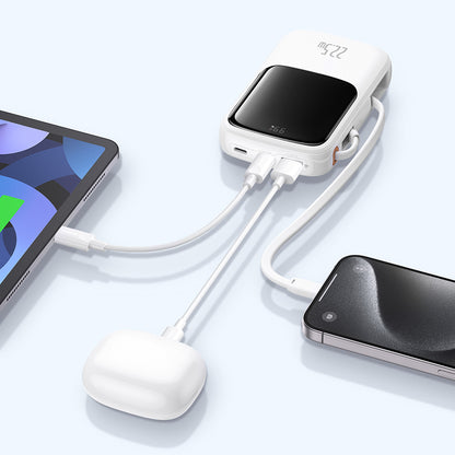 Batteria Esterna Baseus Qpow Pro+, 10000mAh, 22.5W, QC + PD, 1 x USB-A - 2 x USB-C, Bianca P10067101213-00