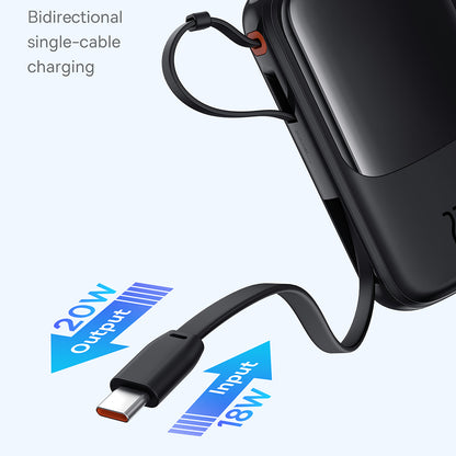 Batteria Esterna Baseus Qpow Pro+, 10000mAh, 22.5W, QC + PD, 1 x USB-A - 2 x USB-C, Nera P10067101113-00