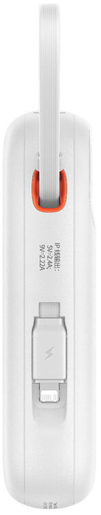 Batteria Esterna Baseus Qpow2, 10000mAh, 22.5W, QC + PD, 1 x Lightning - 1 x USB-A - 2 x USB-C, Bianca P10055003223-00