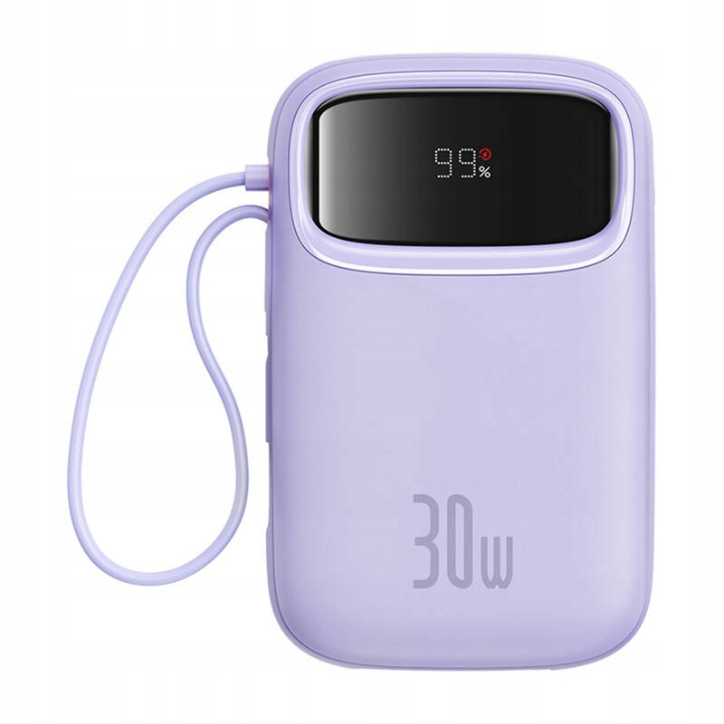 External Battery Baseus Qpow2, 10000mAh, 30W, QC + PD, 1 x USB-A - 3 x USB-C, Purple P10055008513-00