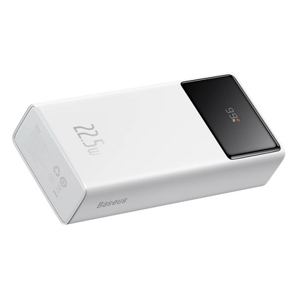 Batteria Esterna Baseus Star Lord, 30000mAh, 22.5W, QC + PD, 1 x USB-C - 2 x USB-A, Bianca PPXJ080102