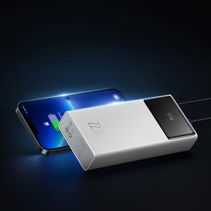 Batteria Esterna Baseus Star Lord, 20000mAh, 22.5W, QC + PD, 1 x USB-C - 2 x USB-A, Bianca PPXJ080002