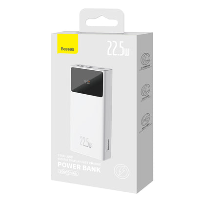 Batteria Esterna Baseus Star Lord, 20000mAh, 22.5W, QC + PD, 1 x USB-C - 2 x USB-A, Bianca PPXJ080002