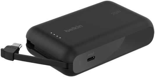 Belkin BoostCharge External Battery, 10000mAh, 20W, PD, 2 x USB-C, Black BPB021hqBK