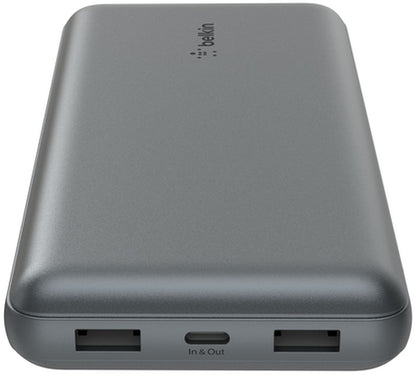 Batteria Esterna Belkin BoostCharge Pro, 20000mAh, 15W, 1 x USB-C - 2 x USB-A, Grigio BPB012btGY