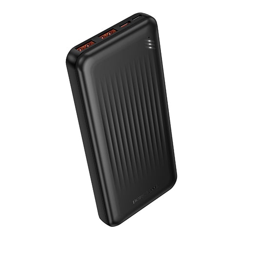 Batteria Esterna Borofone BJ80A Clever, 10000mAh, 22.5W, QC + PD, 1 x USB-C - 2 x USB-A, Nera