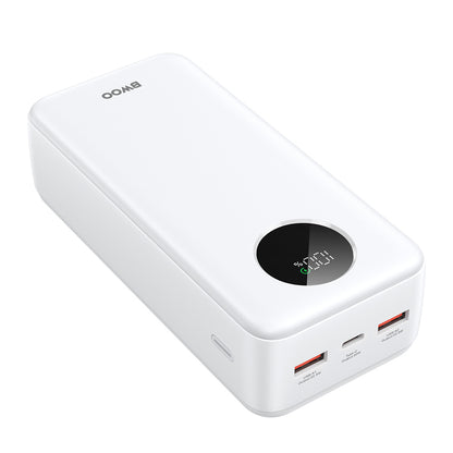 Batteria Esterna BWOO BO-P64, 30000mAh, 22.5W, QC + PD, 1 x USB-C - 2 x USB-A, Bianca