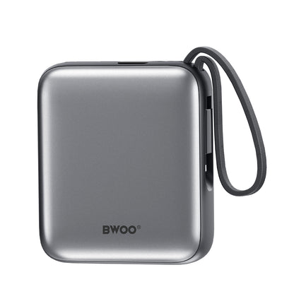 Batteria Esterna BWOO BO-P74, 10000mAh, 22.5W, PD, 1 x Lightning - 2 x USB-C, Nera
