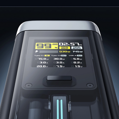 Batteria Esterna Cuktech, 25000mAh, 210W, QC + PD, 1 x USB-A - 2 x USB-C, Nera CUK00P23GLBK