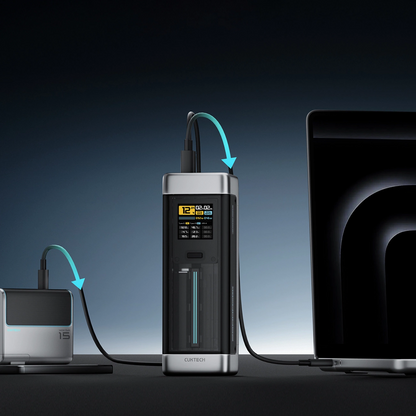 Batteria Esterna Cuktech, 25000mAh, 210W, QC + PD, 1 x USB-A - 2 x USB-C, Nera CUK00P23GLBK