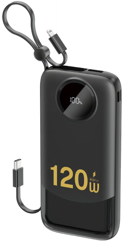 Batteria Esterna Dudao K13, 10000mAh, 22.5W, QC + PD, 1 x Lightning - 1 x USB-A - 2 x USB-C, Nera