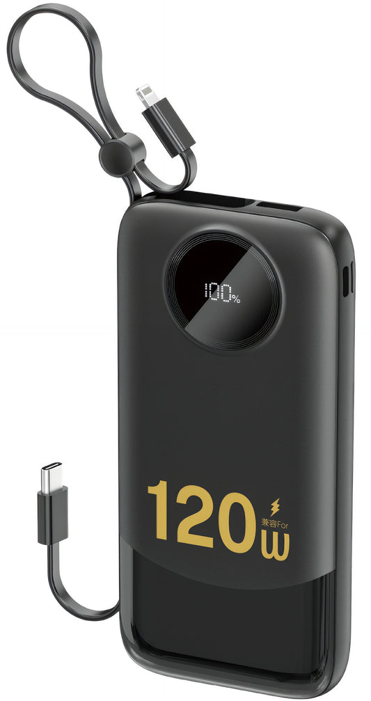 Batteria Esterna Dudao K13, 10000mAh, 22.5W, QC + PD, 1 x Lightning - 1 x USB-A - 2 x USB-C, Nera