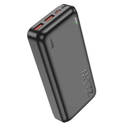 Batteria Esterna HOCO J101A, 20000mAh, 22.5W, QC + PD, 1 x USB-C - 2 x USB-A, Nera