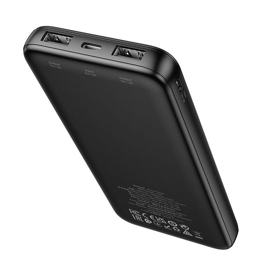 Batteria Esterna HOCO J128, 10000mAh, 10W, 2 x USB-A, Nera