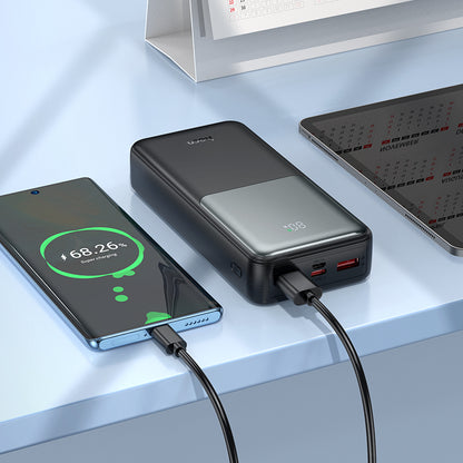 Batteria Esterna HOCO J136A, 20000mAh, 22.5W, QC + PD, 1 x USB-C - 2 x USB-A, Nera