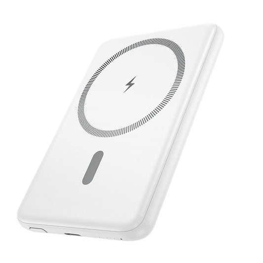 Batteria Esterna Wireless HOCO J140A, 5000mAh, 20W, PD + QI, 1 x USB-C, Bianca
