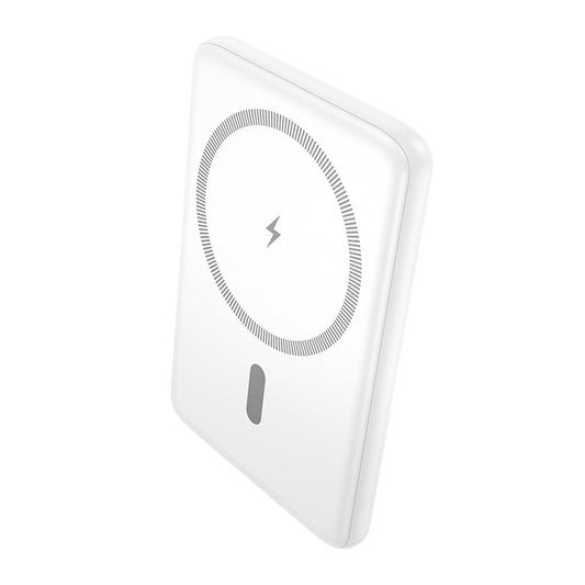Batteria Esterna Wireless HOCO J140A, 5000mAh, 20W, PD + QI, 1 x USB-C, Bianca