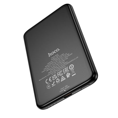 Batteria Esterna HOCO Wireless J140A, 5000mAh, 20W, PD + QI, 1 x USB-C, Nera